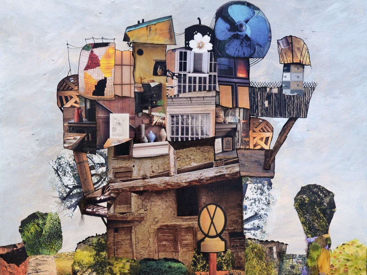 Sans Titre (2) - Collage et acrylique (55*46cm) (09-03-2015)