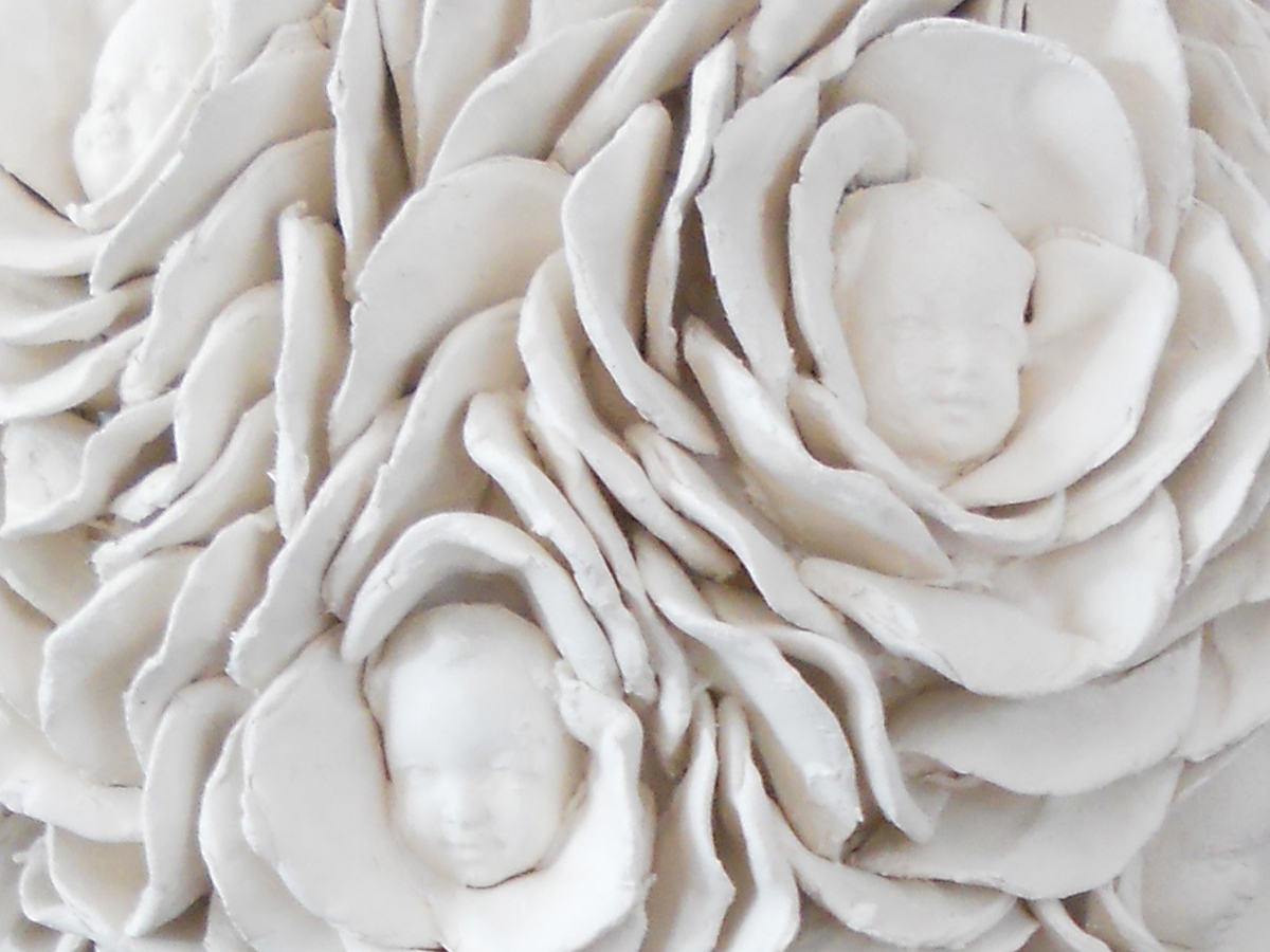 VIVRE - Sculpture faïence blanche (h30cm) (2014)